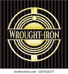 Wrought-iron gold emblem or badge