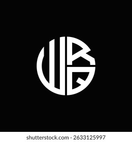 WRQ logo WRQ icono WRQ monograma WRQ letra minimalista Círculo plano Diseño de logotipo abstracto moderno único.

