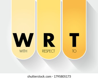WRT - Con respecto al acrónimo, fondo conceptual