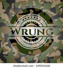 Wrung on camouflaged texture