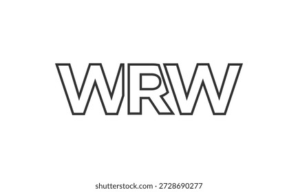 Modelo de design de logotipo WRW com texto em negrito forte e moderno. Logotipo vetorial inicial com tipografia simples e mínima. Identidade de empresa moderna ideal para a presença de marca de empresas.