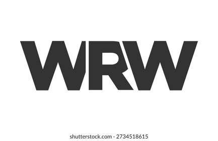 WRW logo design template with strong and modern bold text. Initial based vector logotype featuring simple and minimal typography. Trendy company identity ideal for businesses brand presence.