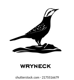 Wryneck concept logo isolated on white background. Wryneck sign. Minimalistic bird icons vector illustration