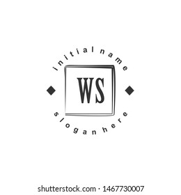 WS Initial beauty monogram logo vector