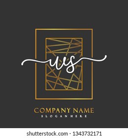WS Initial Handwriting logo template vector