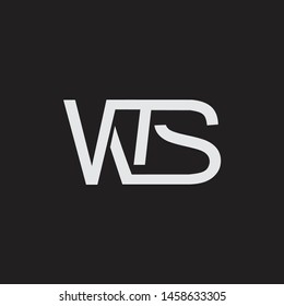WS initial logo Capital Letters black background