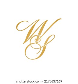 WS initial logo design vector stock