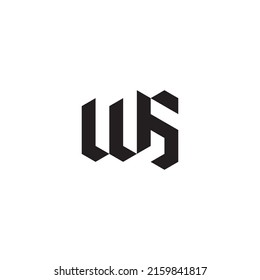 WS initial logo letters in high quality professional design that will print well across any print media
