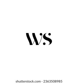 WS, WS, Initial monogram letter alphabet logo design abstract Modern creative connected elegant WS SW W S artistic black initial color based letter icon logo design vector EPS file