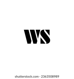 WS, WS, Initial monogram letter alphabet logo design abstract Modern creative connected elegant WS SW W S artistic black initial color based letter icon logo design vector EPS file