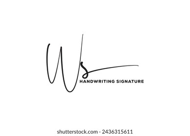 WS initials Handwriting signature logo. WS Hand drawn Calligraphy lettering Vector. WS letter real estate, beauty, photography letter logo design.