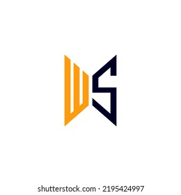 WS Brief Logo kreatives Design mit Vektorgrafik, WS einfach und modern Logo.