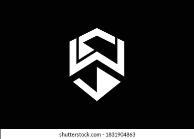 WS-Buchstaben Logo-Design auf luxuriösem Hintergrund. SW Monogram Initials Buchstaben Logo Konzept. WS-Symboldesign. SW elegantes und professionelles Buchstabensymbol-Design auf schwarzem Hintergrund. W SW WS