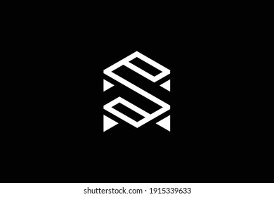 Diseño del logotipo de la letra WS sobre fondo de lujo. Concepto del logotipo de la letra de monograma SW. Diseño de iconos WS. SW elegante y el icono de letra blanca profesional en color sobre fondo negro.