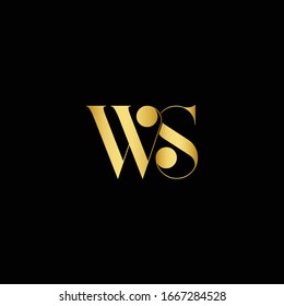 WS Letter Logo Design Template Vektorillustration