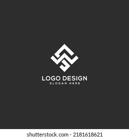 WS letter logo design vector Illustration