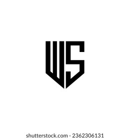 Diseño del logotipo de la letra WS con fondo blanco en el ilustrador. Logo vector, diseños de caligrafía para logotipo, afiche, invitación, etc.