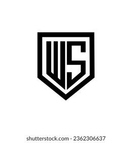 WS letter logo design with white background in illustrator. Vector logo, calligraphy designs for logo, Poster, Invitation, etc.