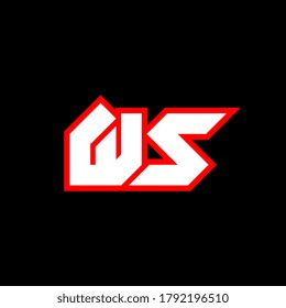 Diseño del logotipo de WS, diseño de la letra de WS inicial con estilo de ciencia ficción. Logo de WS para juegos, deportes, tecnología, digital, comunitaria o empresarial. Fuente del alfabeto italiano moderno en W S. Tipografía de estilo urbano.