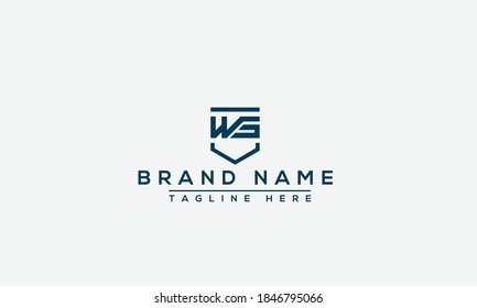 WS  Logo Design Template Vector Graphic Branding Element.