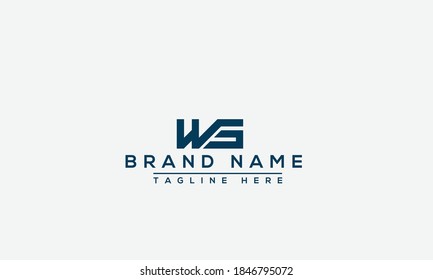 WS  Logo Design Template Vector Graphic Branding Element.