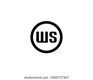WS logo design vector template