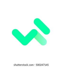 WS logotype mountains brending icon clip art vector illustration