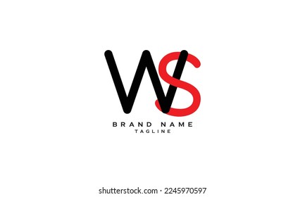 WS, SW, Abstract initial monogram letter alphabet logo design