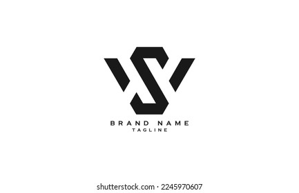 WS, SW, Abstract initial monogram letter alphabet logo design