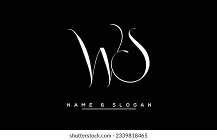WS,  SW  Abstract  Letters  Logo  Monogram
