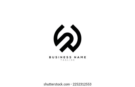 WS, SW, ES, SE, MS, SM, Abstract initial monogram letter alphabet logo design