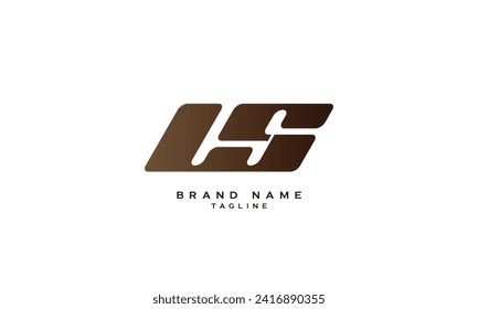 WS, SW, LS, SL, Abstract initial monogram letter alphabet logo design