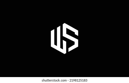 WS, SW, S, W Initial Logo Design Vektorgrafik Idee kreativ