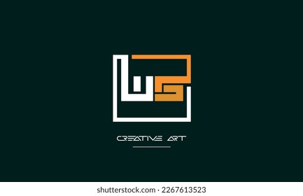 WS, SW, W, S abstract letters logo monogram