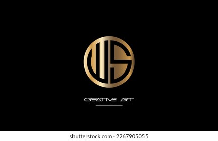 WS, SW, W, S abstract letters logo monogram
