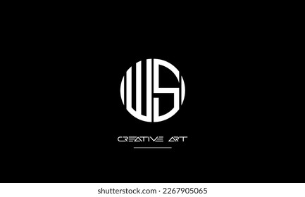 WS, SW, W, S abstract letters logo monogram