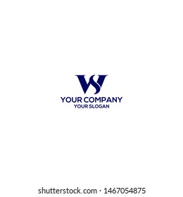 WS Template Logo Design Vector