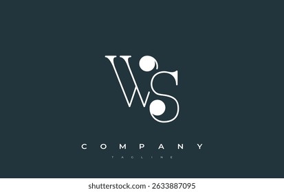 WS Typography Logo Design. Stylish monogram design depiction featuring the letters W and S combined in an artistic signature style, delivering a unique and creative visual representation.