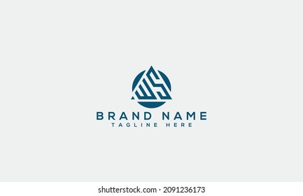 WS w s creative modern letter icon SW unique artistic logo design template