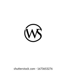 WS W S Letter Logo Design Vector Templat