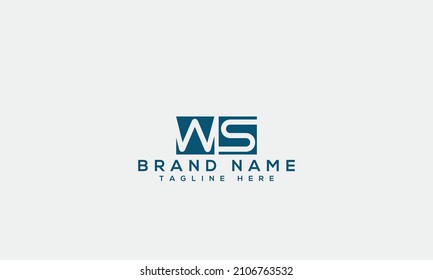 WS w s unique logo design creative letter artistic template modern icon