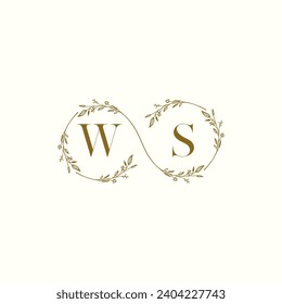 WS wedding infinity in elegant monogram with high quality professional design that will print well
