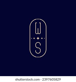 WS wedding lie monogram with high quality professional design that will print well across any print media