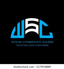 WSC letter logo creative design with vector graphic