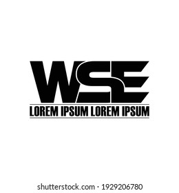WSE letter monogram logo design vector