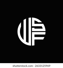 WSF logo WSF icon WSF monogram WSF letter minimalist Circle flat Unique modern abstract logo design.
