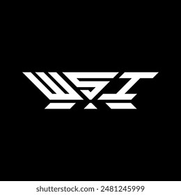 WSI letter logo vector design, WSI simple and modern logo. WSI luxurious alphabet design  