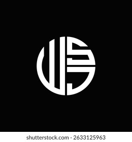 WSJ-Logo WSJ-Symbol WSJ-Monogramm WSJ-Buchstabe minimalistisches Circle-Flach Einzigartiges modernes abstraktes Logo-Design.
