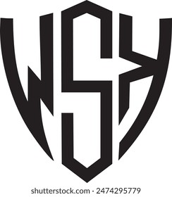 WSK Sheild logo design, icon, symbol, vector file