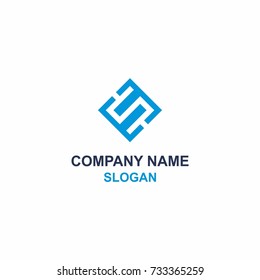 WSM or MSW or WM or MW initial uppercase letters, square shape with negative space on S letter logo.